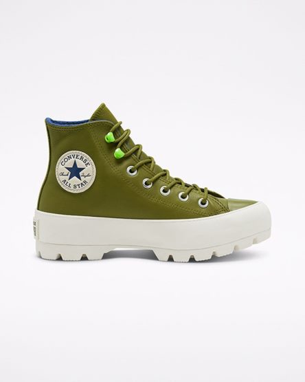 Tenis Converse Chuck Taylor All Star Lugged Inverno Cano Alto Feminino Verde Oliva Escuro Azul Marinho | PT L071094